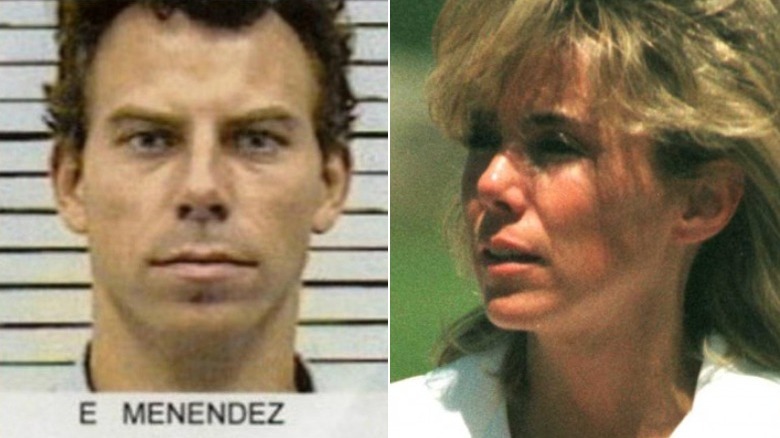 Erik Menendez mugshot, Tammy Menendez looking to the side