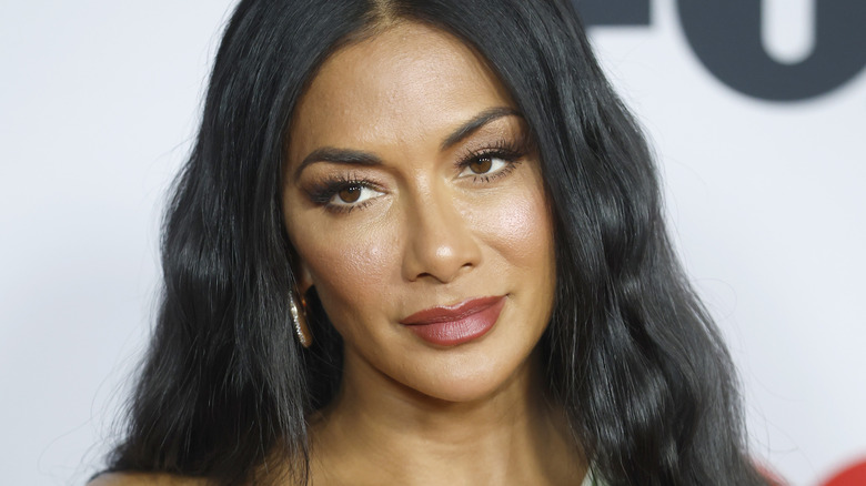 Nicole Scherzinger with a defiant look 