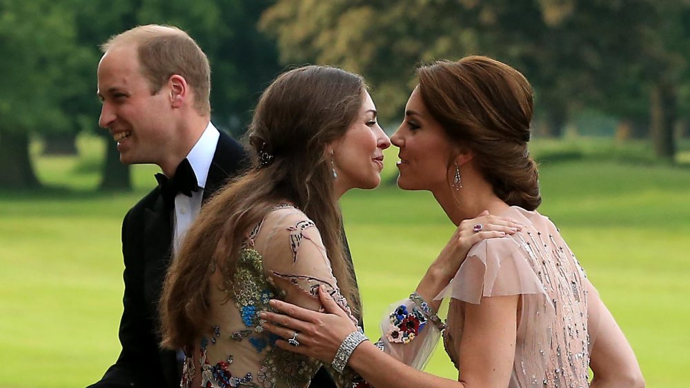Rose Hanbury greeting Prince William and Kate Middleton