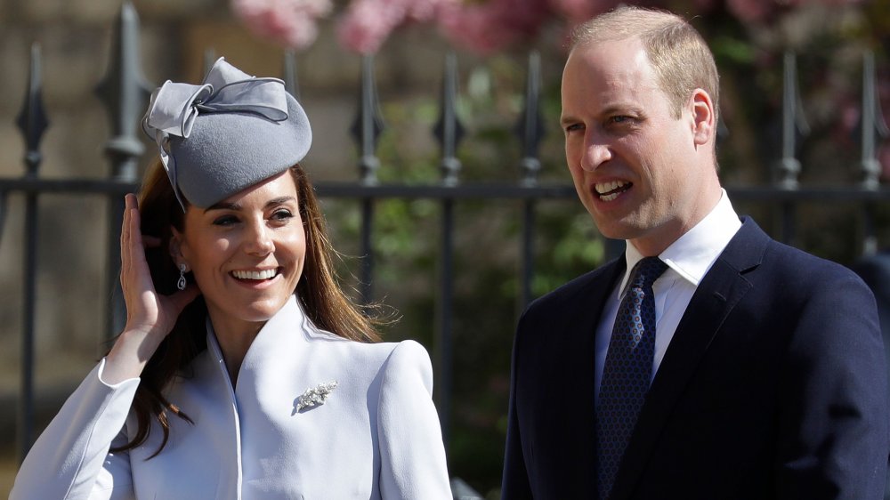 Prince William and Kate Middleton chatting and laughing