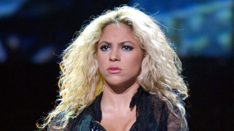 Shakira frowning