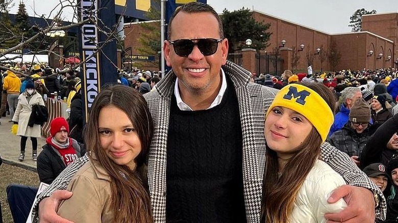 Alex Rodriguez with daughters Natasha and Ella