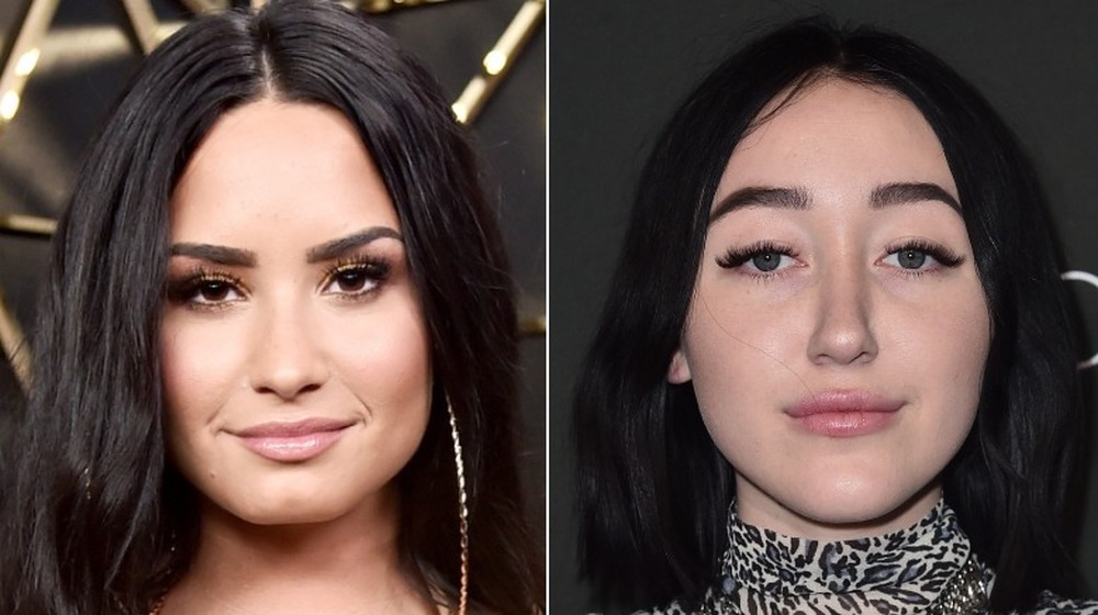 Demi Lovato and Noah Cyrus smiling