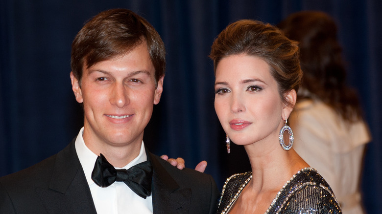 Jared Kushner and Ivanka Trump in formal attire 