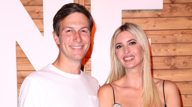 Jared Kushner and Ivanka Trump pose 