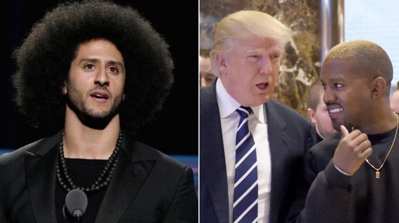 Colin Kaepernick, Donald Trump, Kanye West