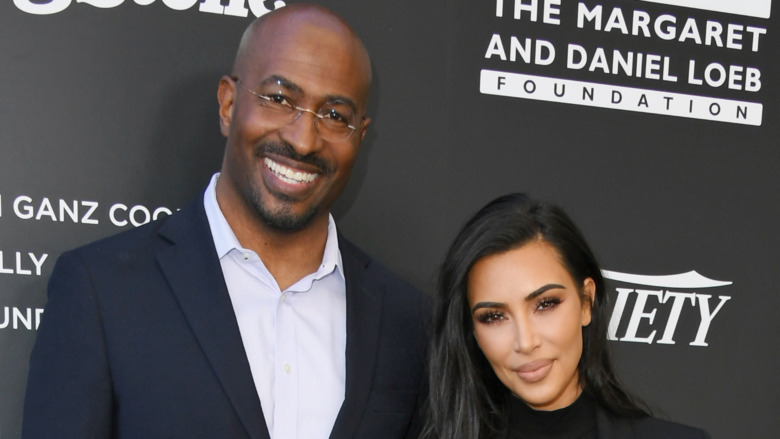 Kim Kardashian and Van Jones on the red carpet