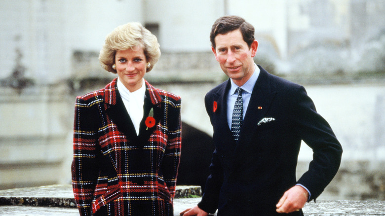 Princess Diana and Prince Charles posing