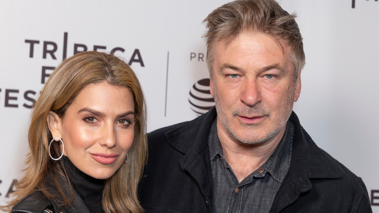 Hilaria Baldwin and Alec Baldwin posing