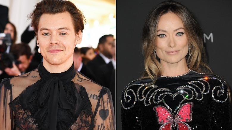 Harry Styles, Olivia Wilde wearing black