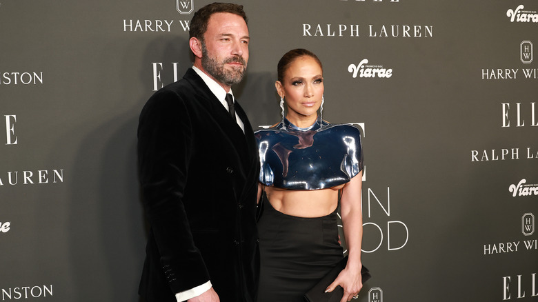 Ben Affleck and Jennifer Lopez pose