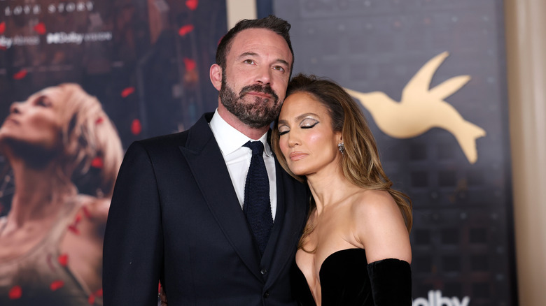 Ben Affleck and Jennifer Lopez embracing