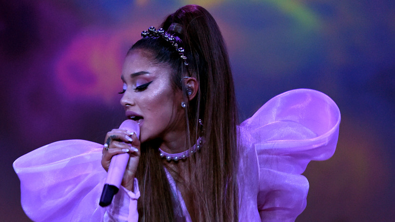 Ariana Grande performing on stage