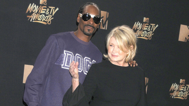 Snoop Dogg poses with Martha Stewart