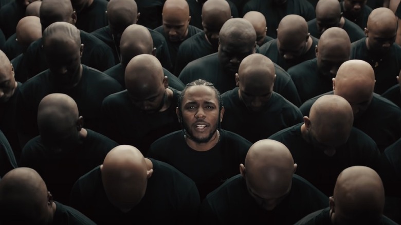 Kendrick Lamar in a group