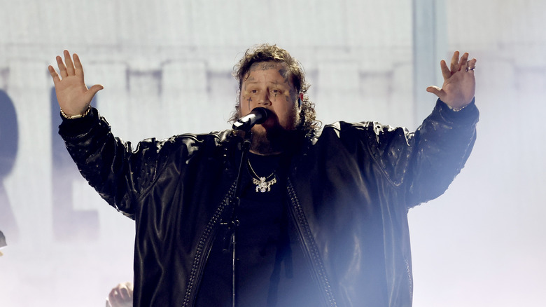 Jelly Roll singing Need a Favor at CMT Awards