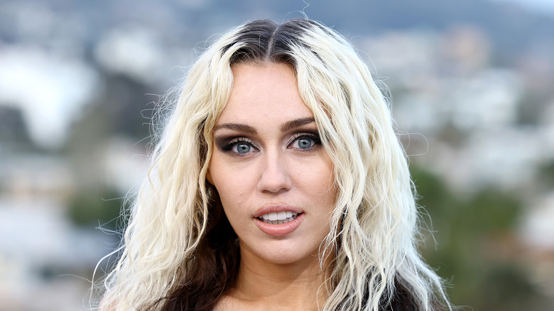 Miley Cyrus at Versace fashion show 
