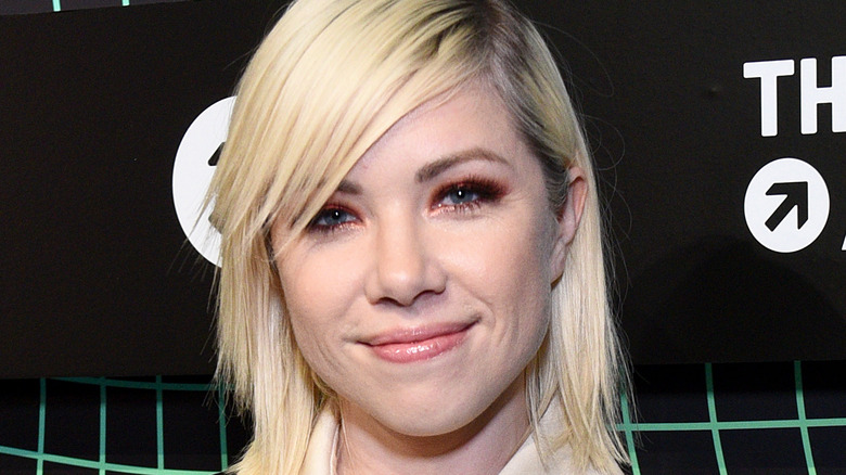 Carly Rae Jepsen smiling with blonde hair