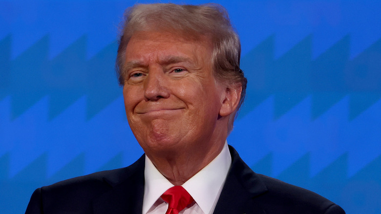 Donald Trump smirking