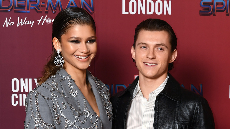 Zendaya and Tom Holland smiling