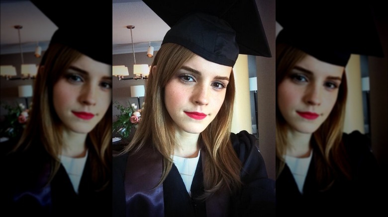 Emma Watson in her graduation attire