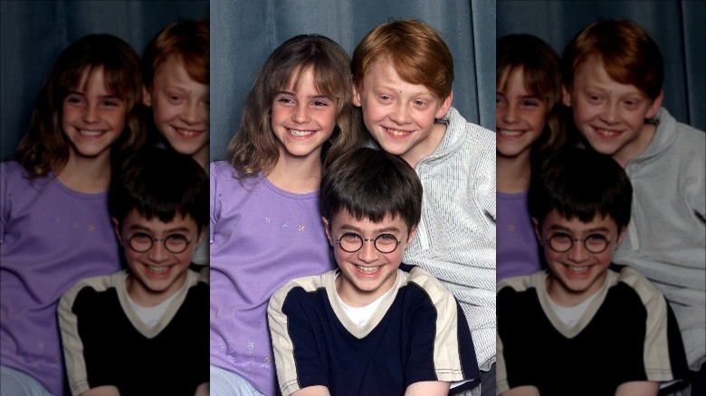 Emma Watson, Daniel Radcliffe and Rupert Grint in 2000