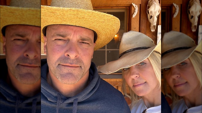 Bryan and Sarah Baeumler wearing hats