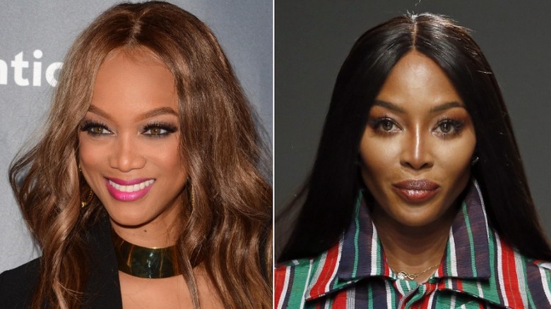 Tyra Banks and Naomi Campbell