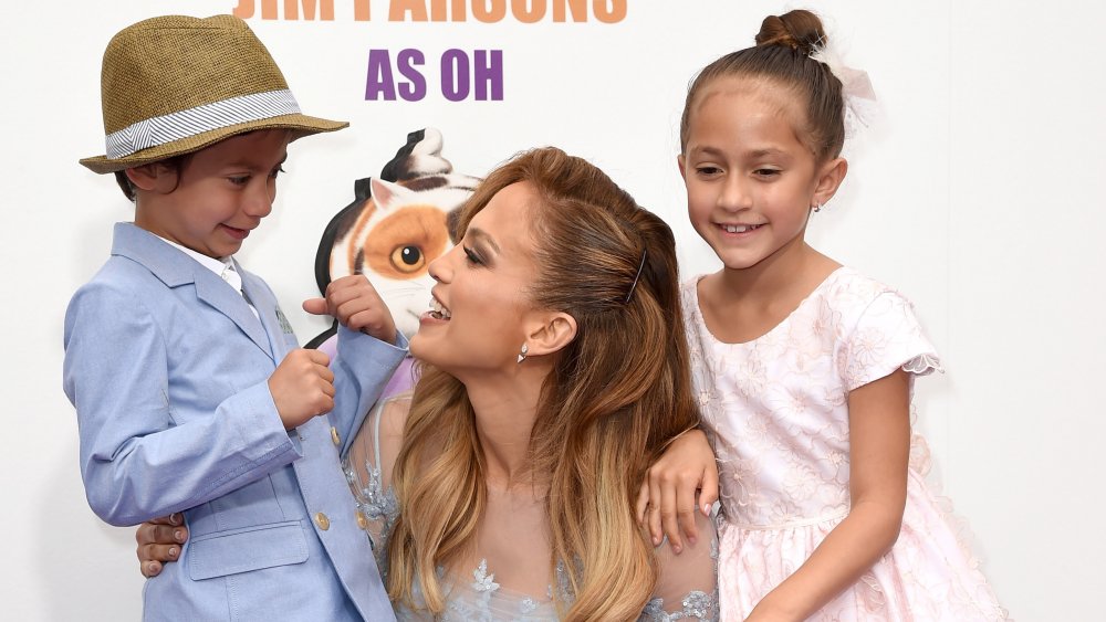 Jennifer Lopez and children Max and Emme