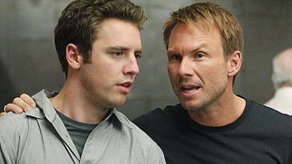 Bret Harrison and Christian Slater in Breaking In