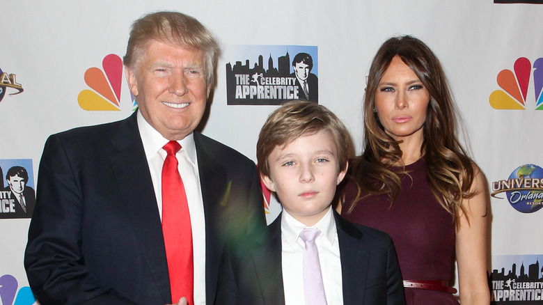 Donald Trump, Barron Trump, and Melania Trump