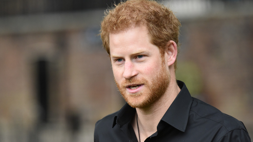 Prince Harry black shirt