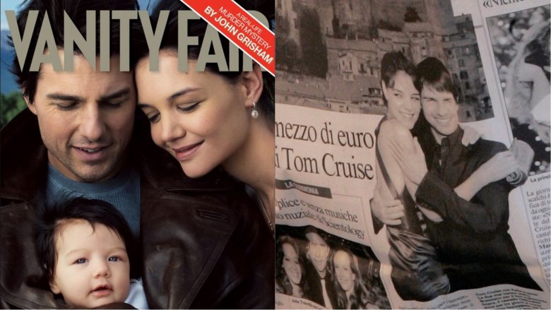 Tom Cruise, Katie Holmes, Suri Vanity Fair story and newspaper article