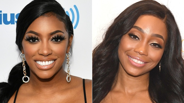 Porsha Williams smiling and Shamari DeVoe smiling 