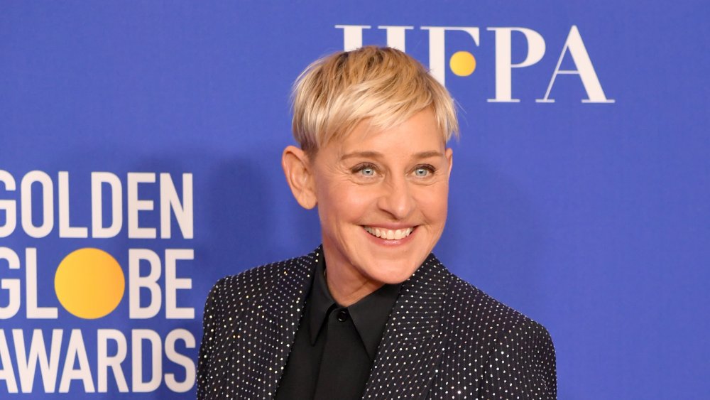 Ellen DeGeneres in a polka dot suit