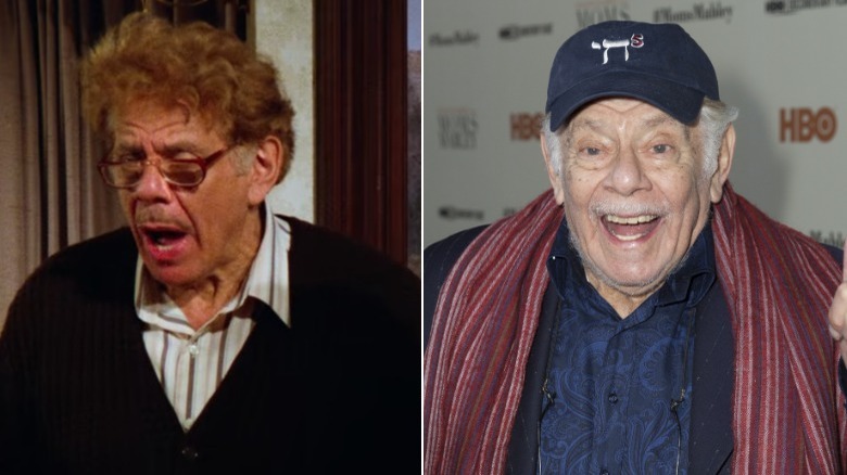 Jerry Stiller Frank speaking/smiling, split image