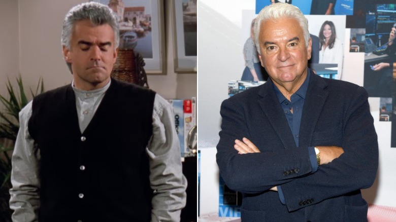 John O'Hurley Peterman looking down/posing, split image