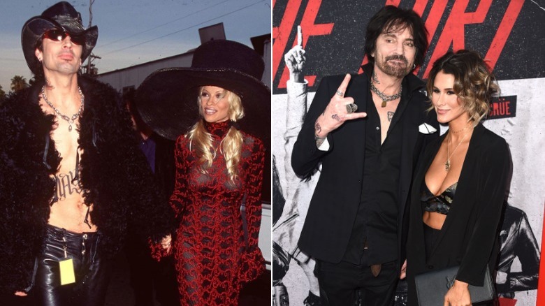 Tommy Lee with Pamela Anderson; Tommy Lee with Brittany Furlan