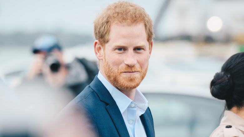 Prince Harry smirk