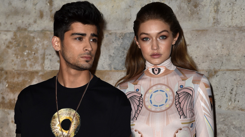 Gigi Hadid and Zayn Malik posing