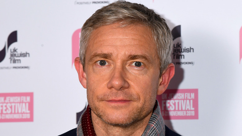 Martin Freeman with a serious expression