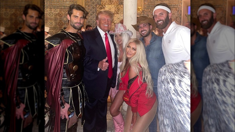 Donald Trump, Paulina Gretzky, and Dustin Johnson