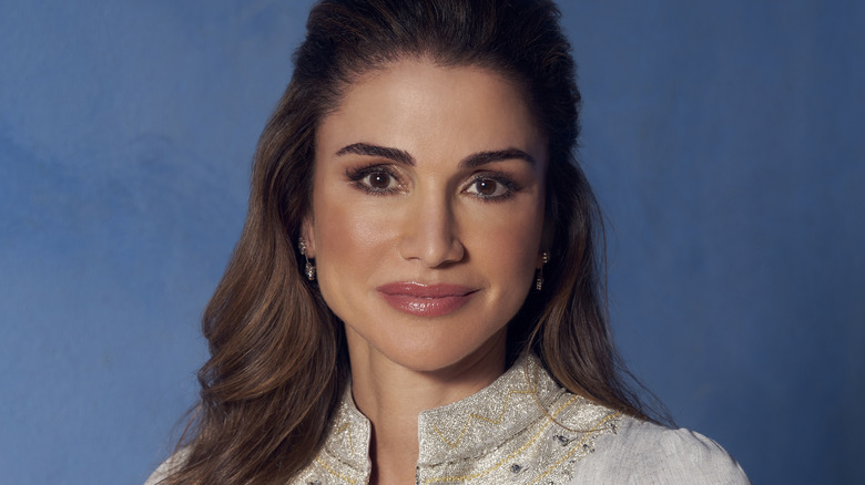 Queen Rania of Jordan posing