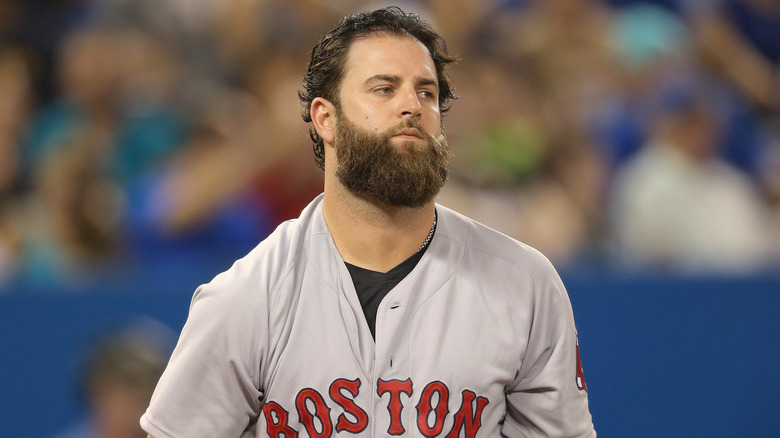 Mike Napoli in Red Sox uniform