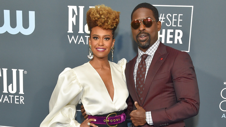 Sterling K. Brown and Ryan Michelle Bathe arriving  for the 25th Annual Critics' Choice Awards