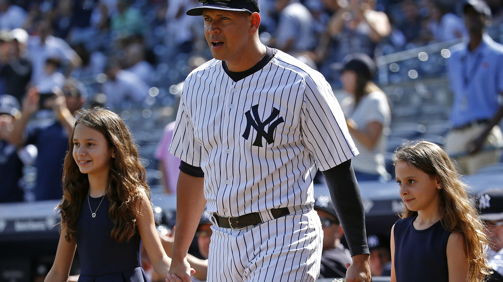 Alex Rodriguez and his daughters