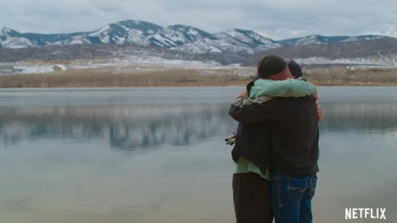 Scott and Colton Underwood hug