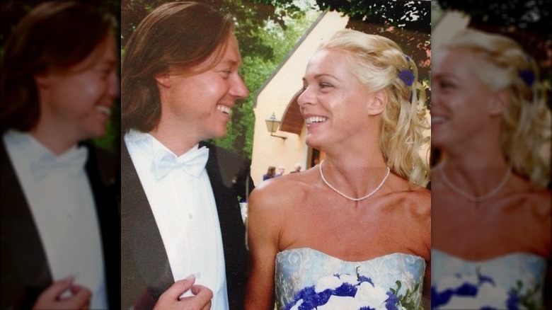 Svante Thunberg and Malena Ernman on their wedding.