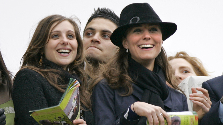 Kate Middleton with a friend in 2008