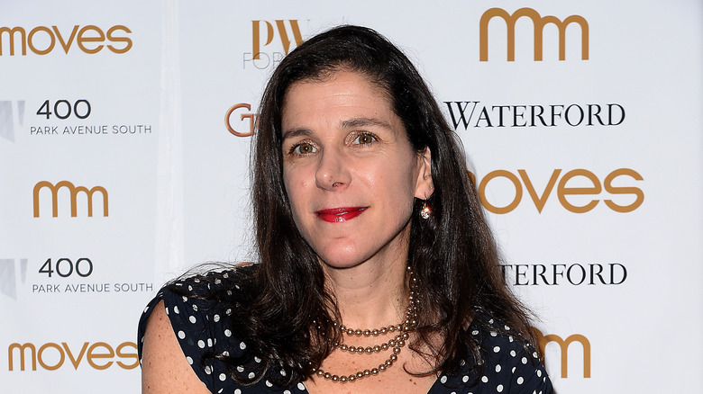 Alexandra Pelosi in red lipstick